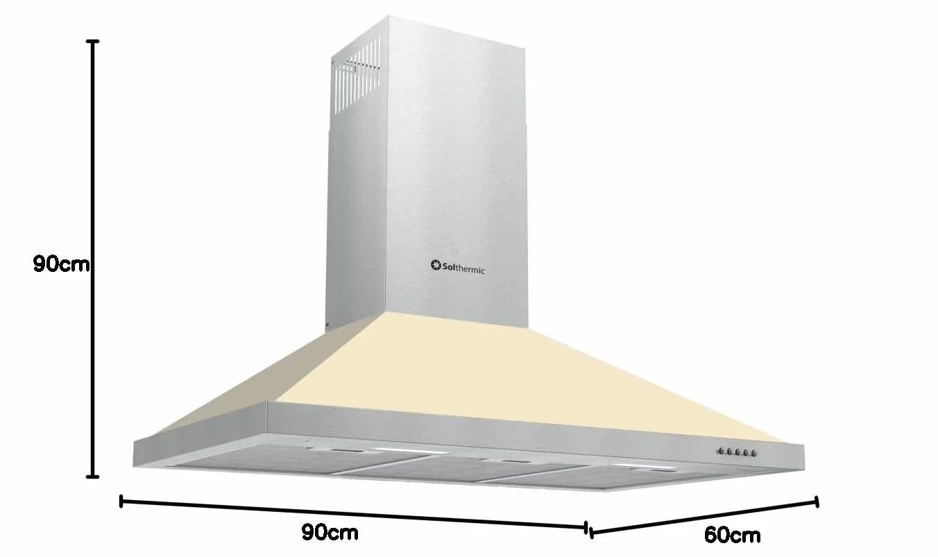 SOLTHERMIC COMBO PACK CREMA COCINA PORTABOMBONA Y CAMPANA (90 CM) / HORNO GRAN CAPACIDAD / 5 QUEMADORES ""ALTA GAMA""