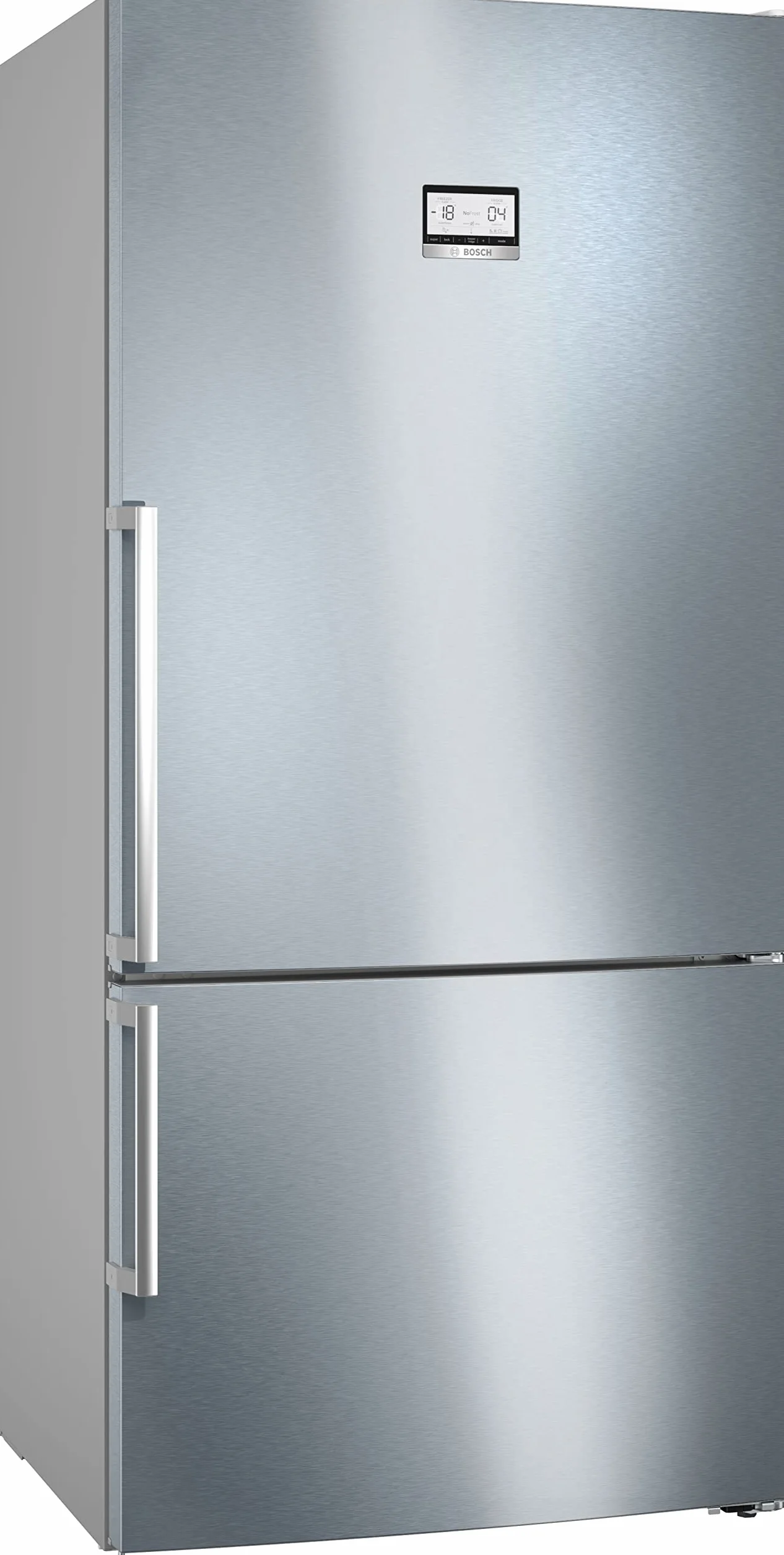 Bosch Frigorífico combinado, Libre instalación, 186 x 86 cm, Serie 6, Acero inoxidable antihuellas, KGN86AIDR