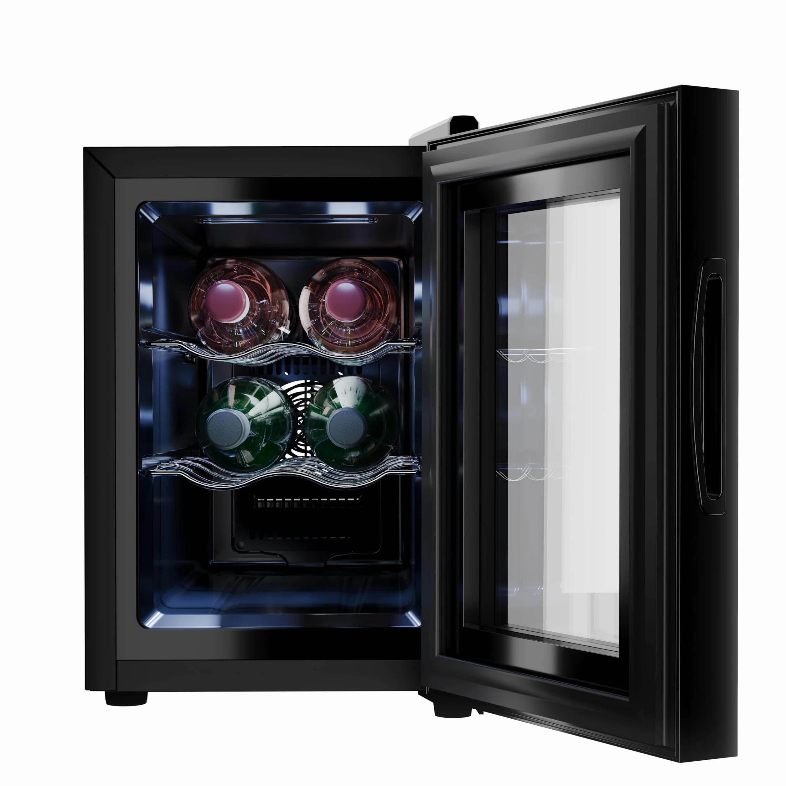 Tristar Vinoteca Grande Saignée – Para hasta 6 botellas – 17 L – Termoeléctrica – Puerta de cristal – Pantalla LED táctil – Luz interior – WR-7506 [Clase de eficiencia energética E]