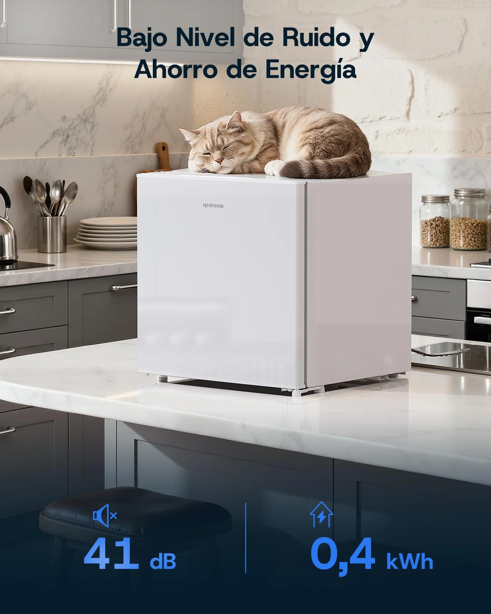 Upstreman Congelador Vertical 35L 4 Estrellas -24℃ UF35 Blanco
