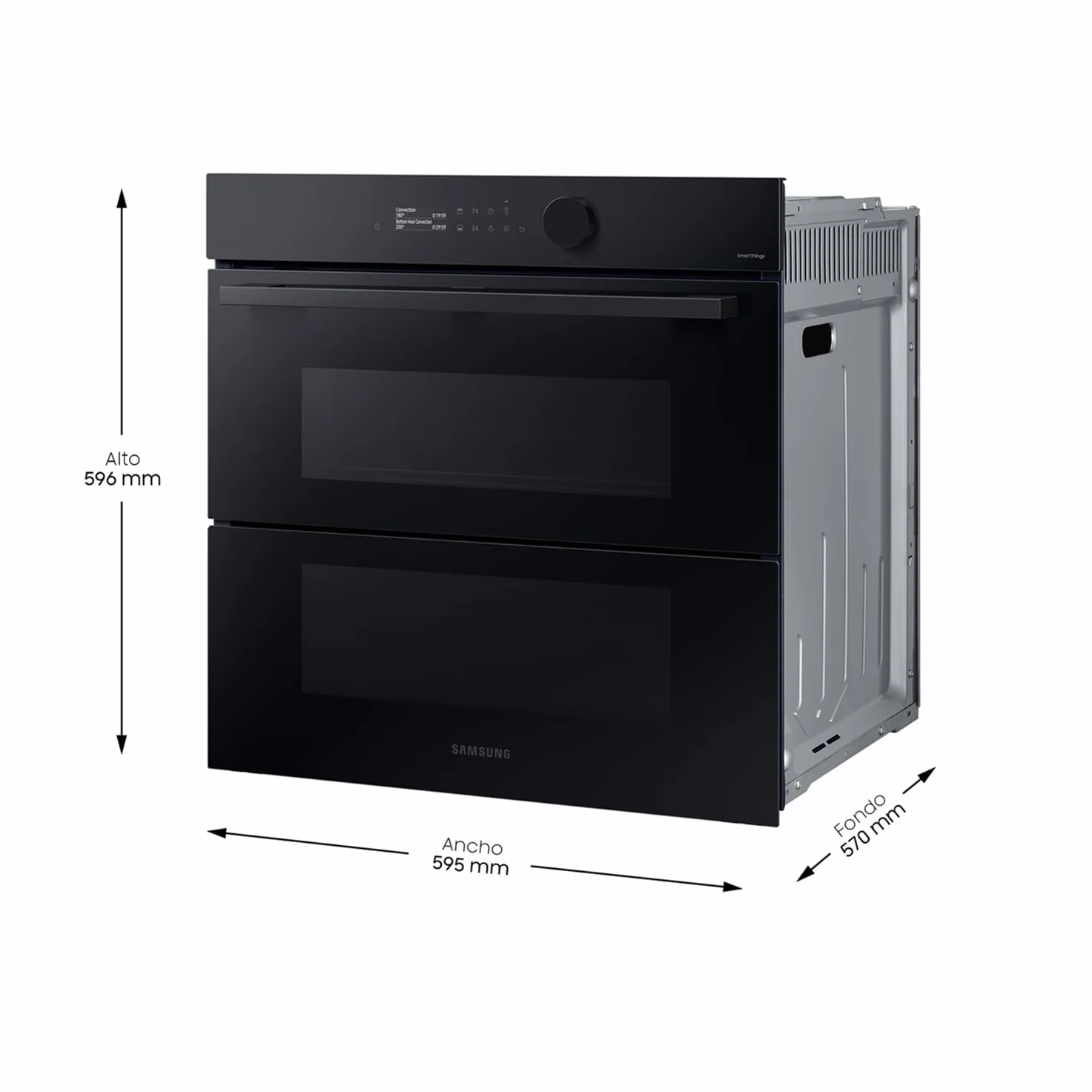 Samsung NV7B5750TDK, Horno Pirolítico 76L Dual Cook Negro [Clase de eficiencia energética A+]