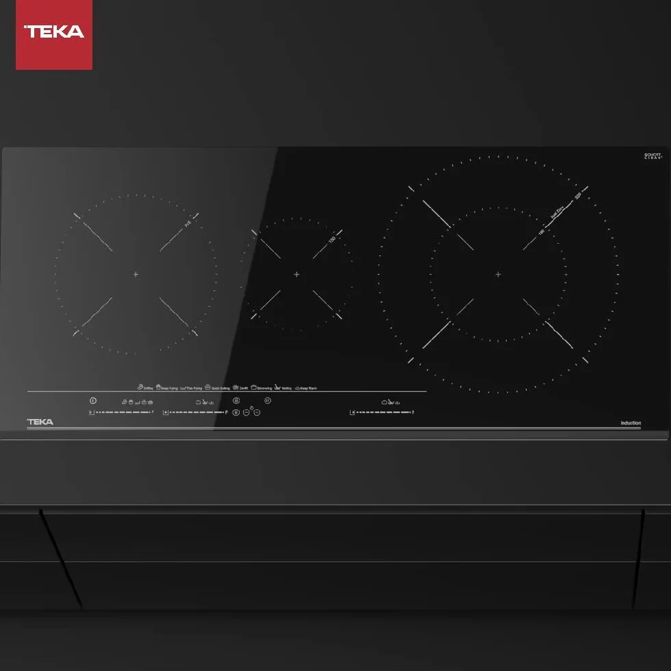 TEKA Placa de Inducción 90 cm, 3 Zonas, Control Táctil MultiSlider, Power Plus, Stop & Go, Zona Paellera XL, Modelo IZC 93320 MST