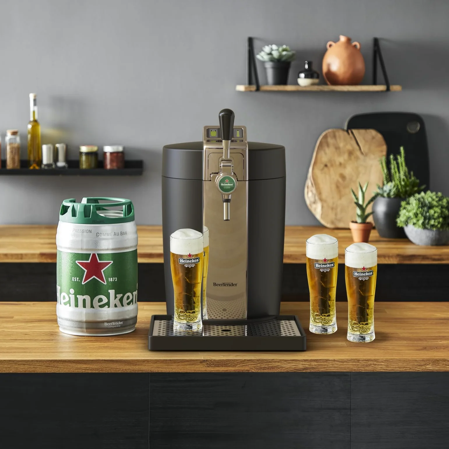 Krups VB700800 BeerTender Dispensador de cerveza termoplástico, color negro