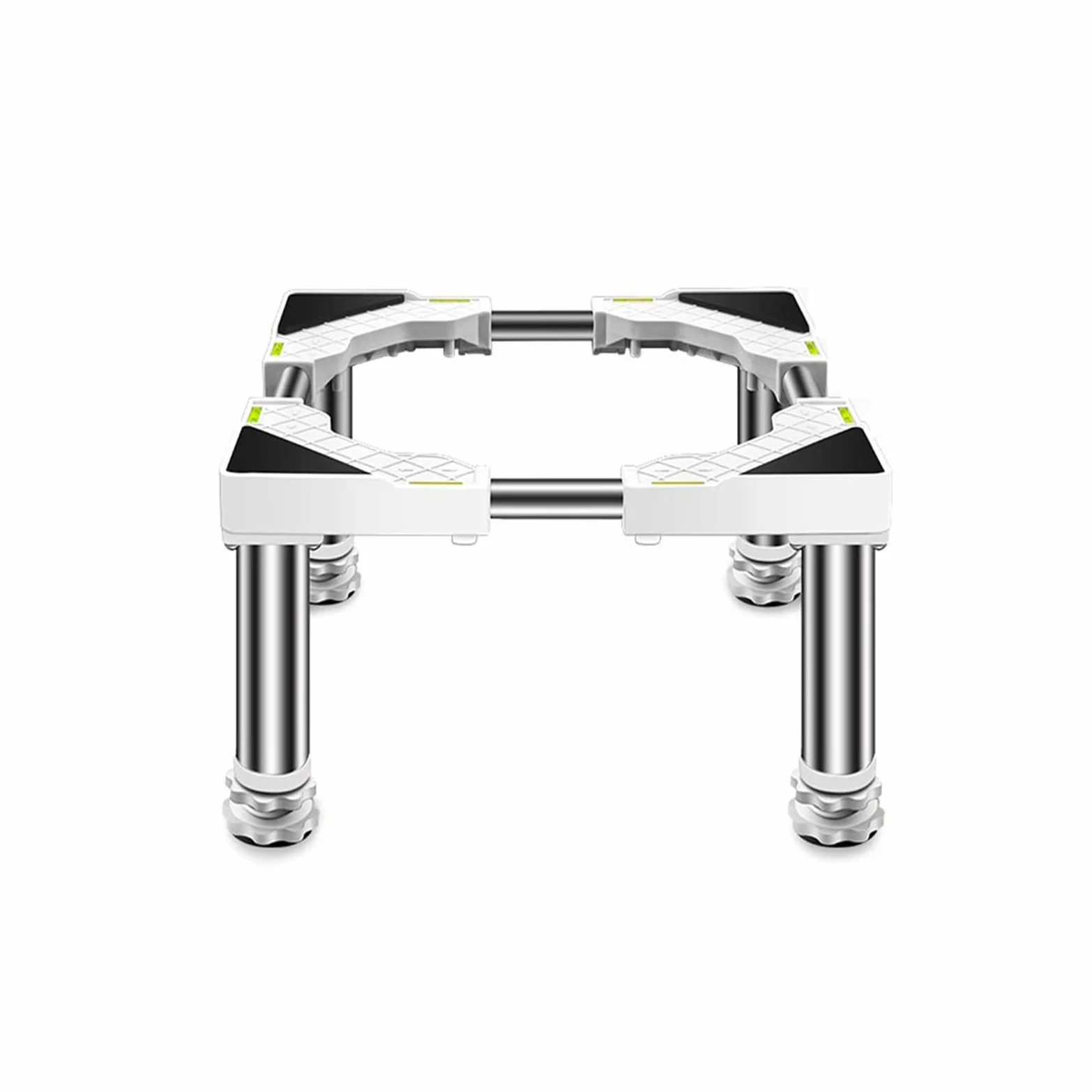 Soporte ajustable para frigorífico de 25 cm de altura, 45 a 65 cm de ancho/largo, base estable de acero inoxidable para lavavajillas, congelador, aire acondicionado, pies de apoyo resistentes