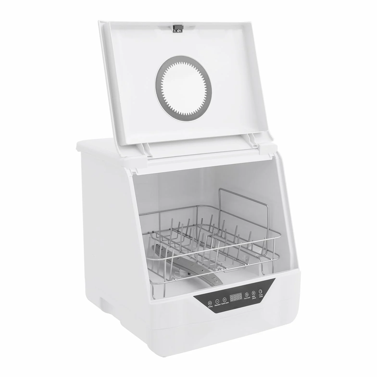 Lavavajillas, mini lavavajillas de mesa con 4 modos de lavado y depósito de agua de 6 L, 19 mins (purga de fruta)/ 29 mins (rápido)/39 mins (estándar)/49 mins (fuerte), control táctil para