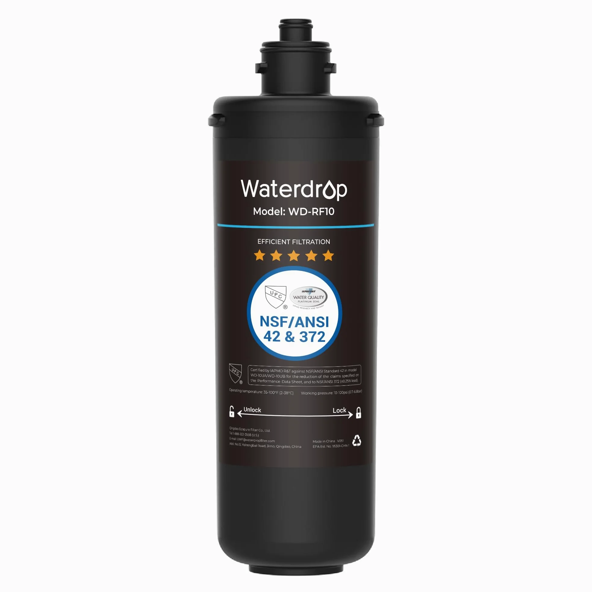Waterdrop 10UA Sistema de Filtro de Agua para Debajo del Fregadero (Con 1 Filtro Aggiuntivo)