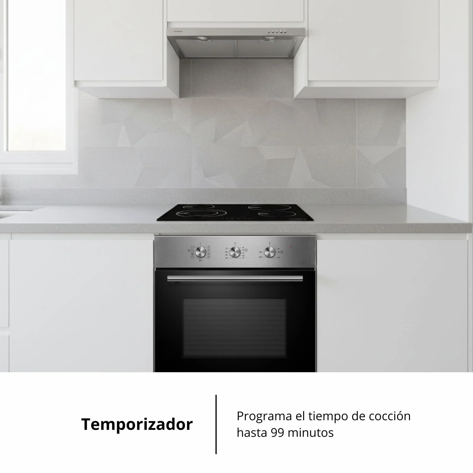Corberó Placa Vitrocerámica CCVG4645 4 Zonas 6400W Control Táctil Negro