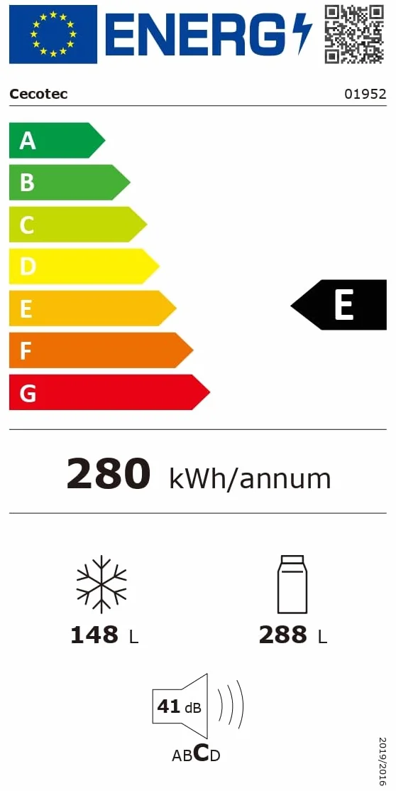 Cecotec Frigorífico puerta francesa Bolero CoolMarket FD 436 Dark E. Compresor Inverter Plus Frigorífico 4 Puertas Estilo Francés Dark 183X84Cm, 510L, No Frost, Clase Energética E, Metal Cooling