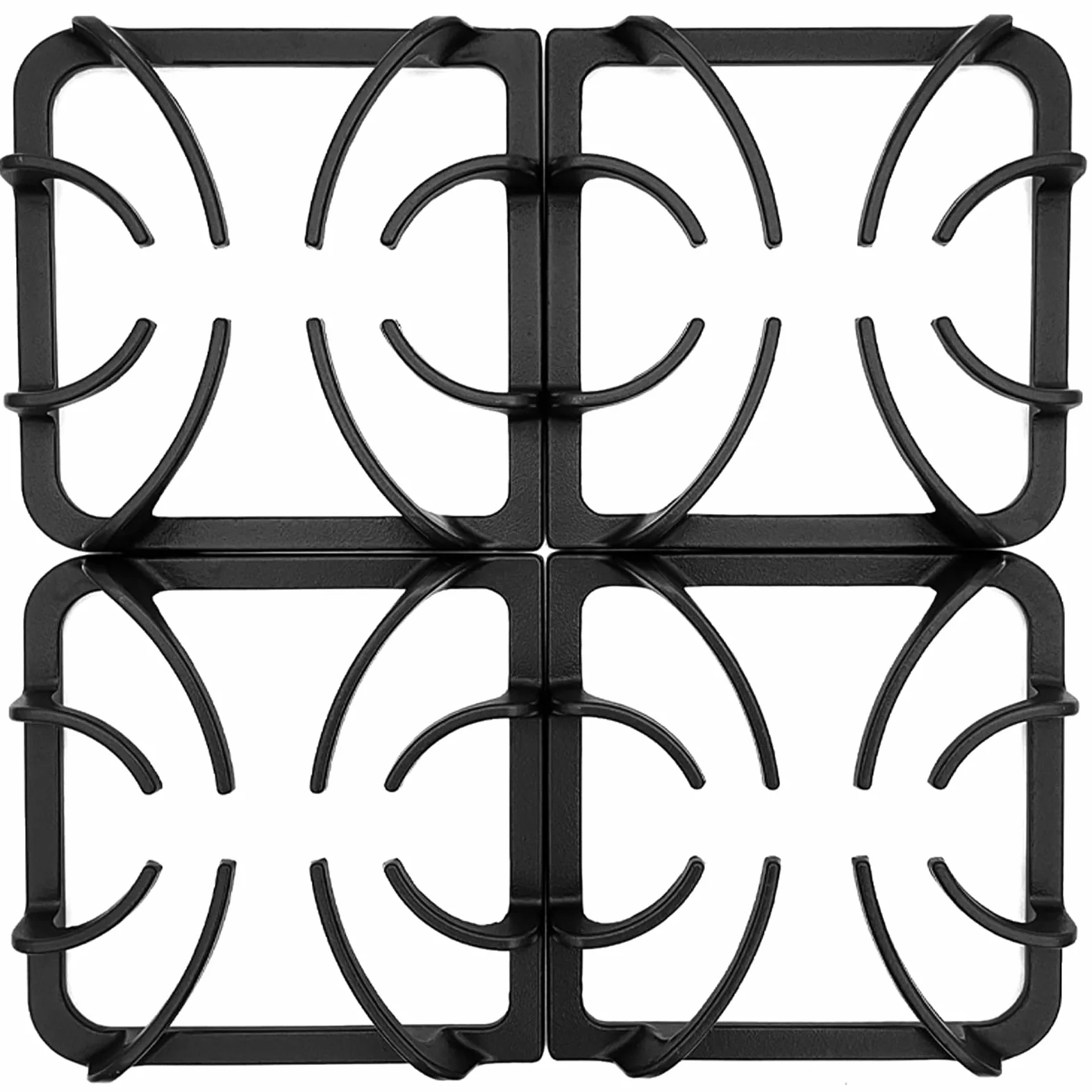 C2405 - Rejillas de hierro fundido para 4 quemadores, rejillas de estufa, piezas de repuesto para Frigidaire, Kenmore, piezas de estufa, rejillas de superficie superior de estufa, accesorios de