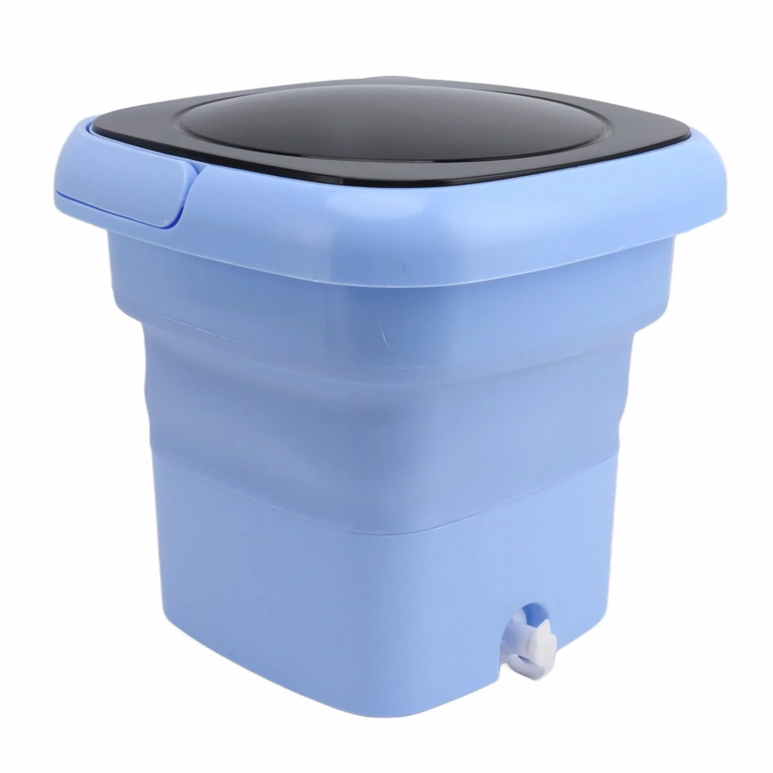 Mini Lavadora Portátil Plegable Motor Alta Velocidad para Viajes RV Apartamentos Azul