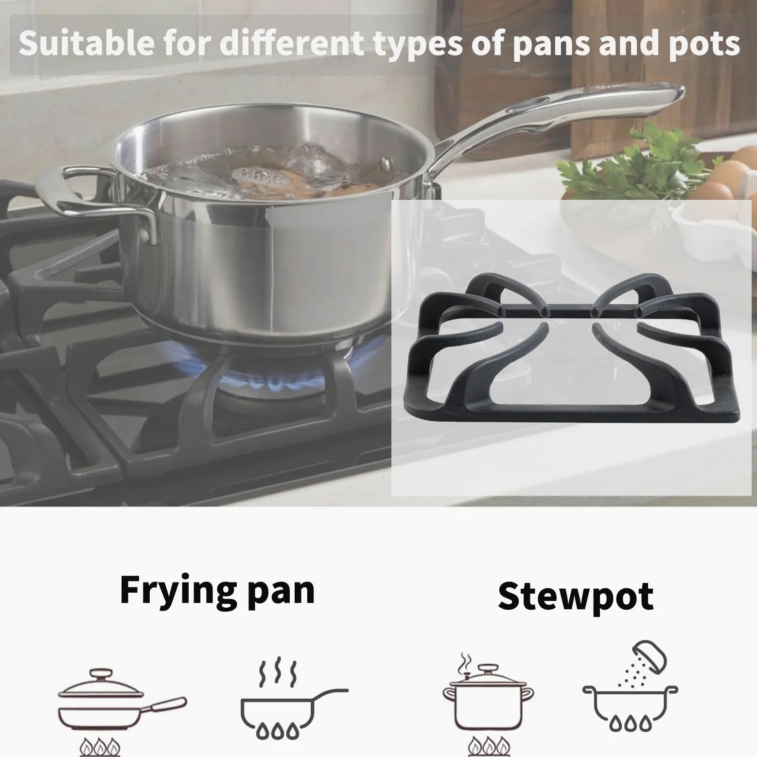 Allstare 316202405 - Piezas de repuesto para rejillas de estufa Frigidaire, piezas de cocina de gas Kenmore, rejillas de quemador de superficie superior de estufa, 8.8 x 8.8 pulgadas, juego de