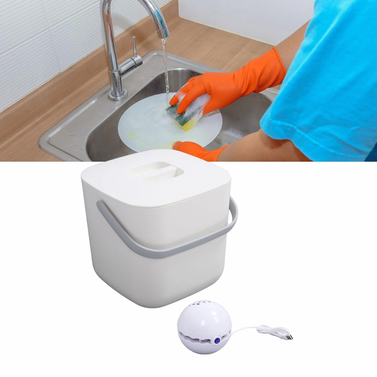 Mini Fregadero Lavavajillas Portátil USB, Apagado Automático, para Cocina Casera