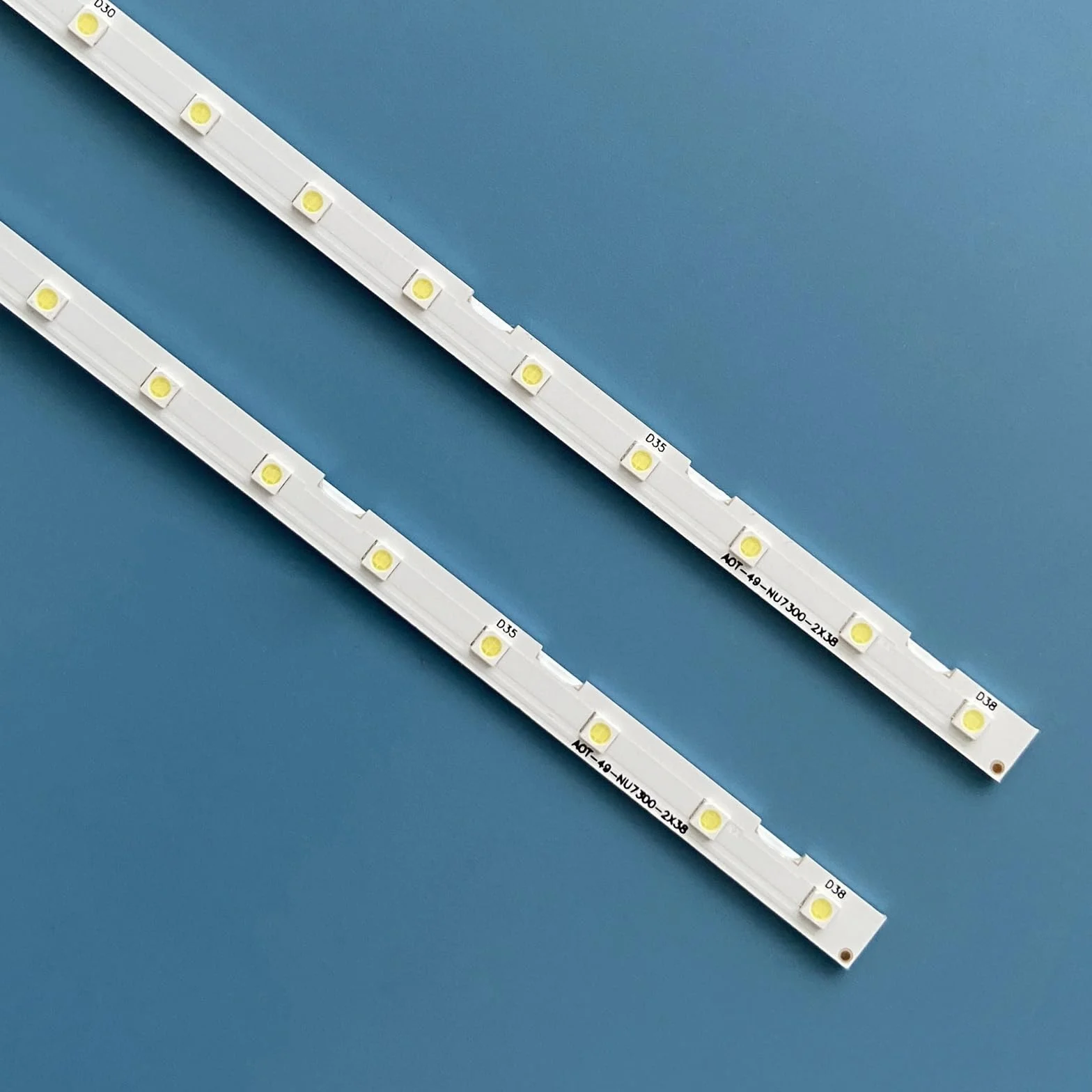 Tira de LED (2 Compatible for Samsung UE49RU7300 UE49NU7105 UE49NU7105K UE49NU7670U UE49NU7020 UE49NU7400 BN96-45953A LM41-00630A LM41-00557A