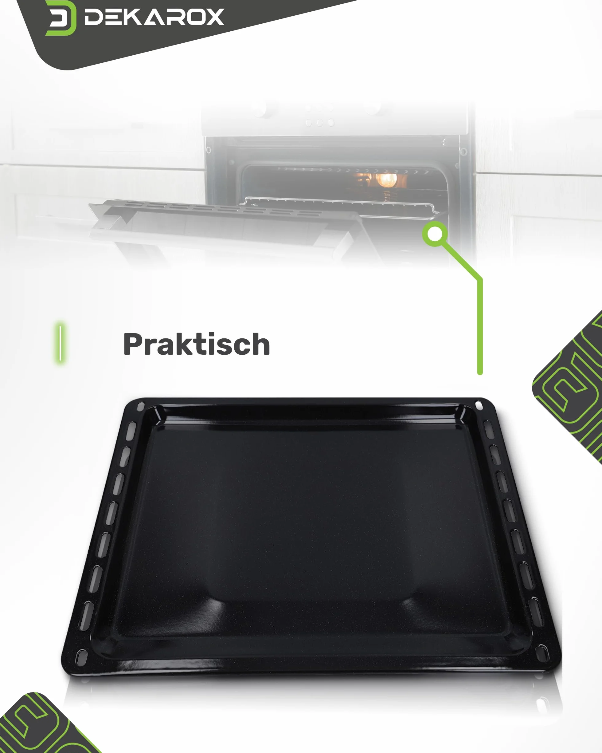 Bandeja de horno esmaltada para AEG Electrolux Juno Zanussi Zanker 353193923/3 353193923/3 3531939233