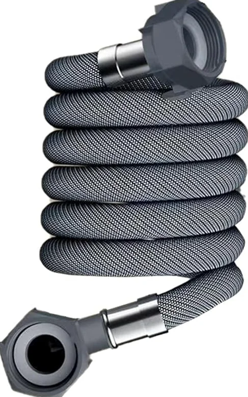 Manguera de drenaje para lavadora, manguera de entrada flexible para lavavajillas, extensión de manguera corrugada para lavadora, adaptador de manguera curvada (para 3 m)