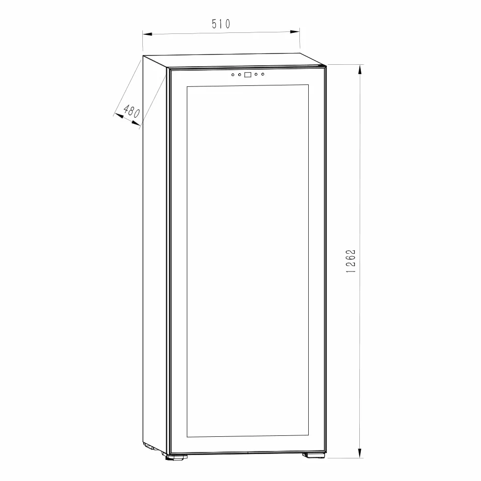 SVAN Vinoteca 55 Botellas Negro SVN5500S. 85W, Display LED táctil, Pantalla Digital Exterior, 10 Baldas de Madera, 1 Rejillas Metálicas, Clase de Eficiencia Enérgetica G