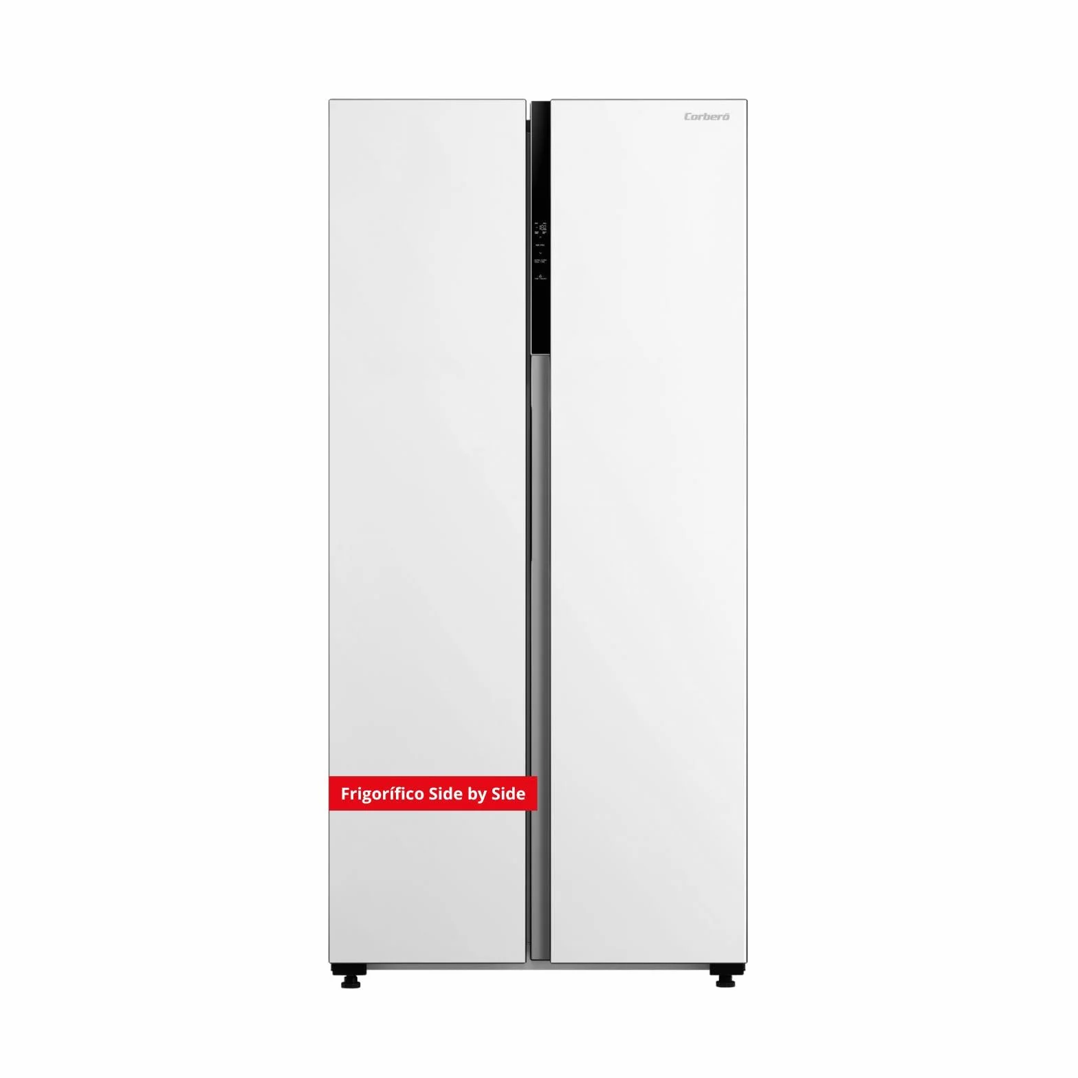 Corberó – Frigorífico Americano | CFSBSM460NFW | 460L | 177.5cm | No Frost | Motor Inverter |41 dB | Display en la puerta | Súper Enfriamiento | Súper Congelación | Blanco