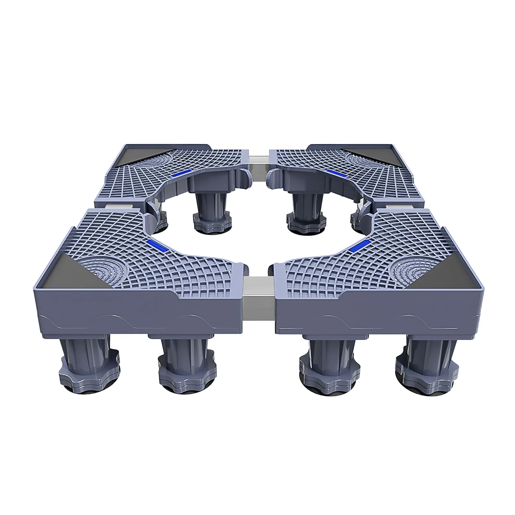 Soporte Lavadora Antivibracion, Soporte Lavadora Secadora Ajustable de 8 Pies Largo 23.2-31.5in Ancho 16.1-24.8in Altura 3.9-5.1in Carga de 200kg Base para Lavadora Secadora Frigorífico Congelador