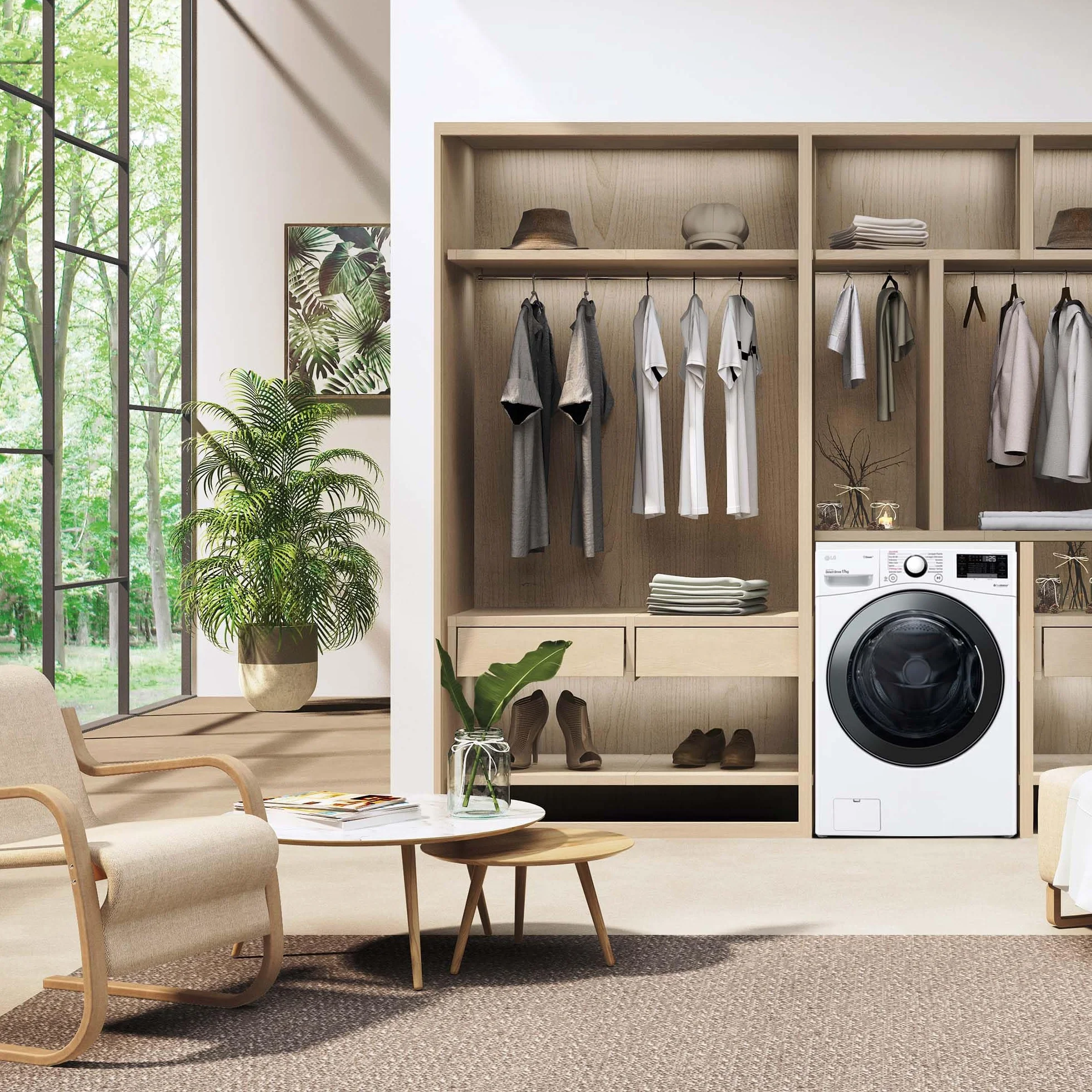 LG Lavadora Inteligente Carga Frontal 17kg 1100rpm 6 Motion Direct Drive TurboWash 360º Serie 700 Blanco
