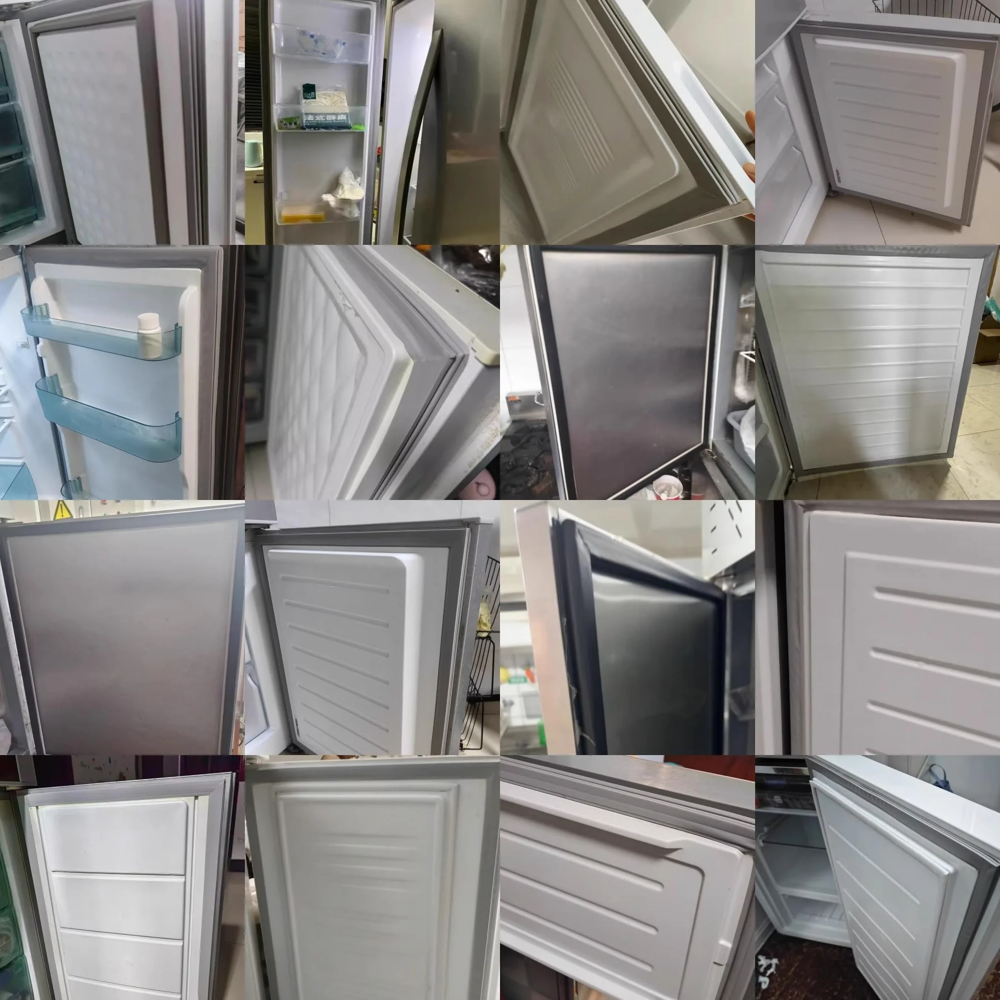 Junta de Sello Magnético Puerta Universal de frigorífico congelador,Junta de Goma para Fridge Freezer,Gray+White
