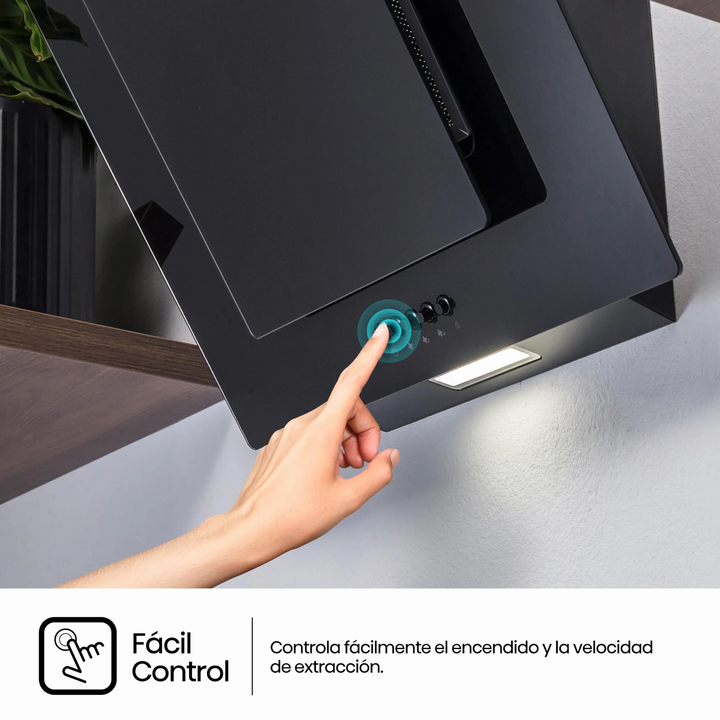 Hisense Campana Decorativa 60 cm 650 m³/h LED Filtro de Aluminio