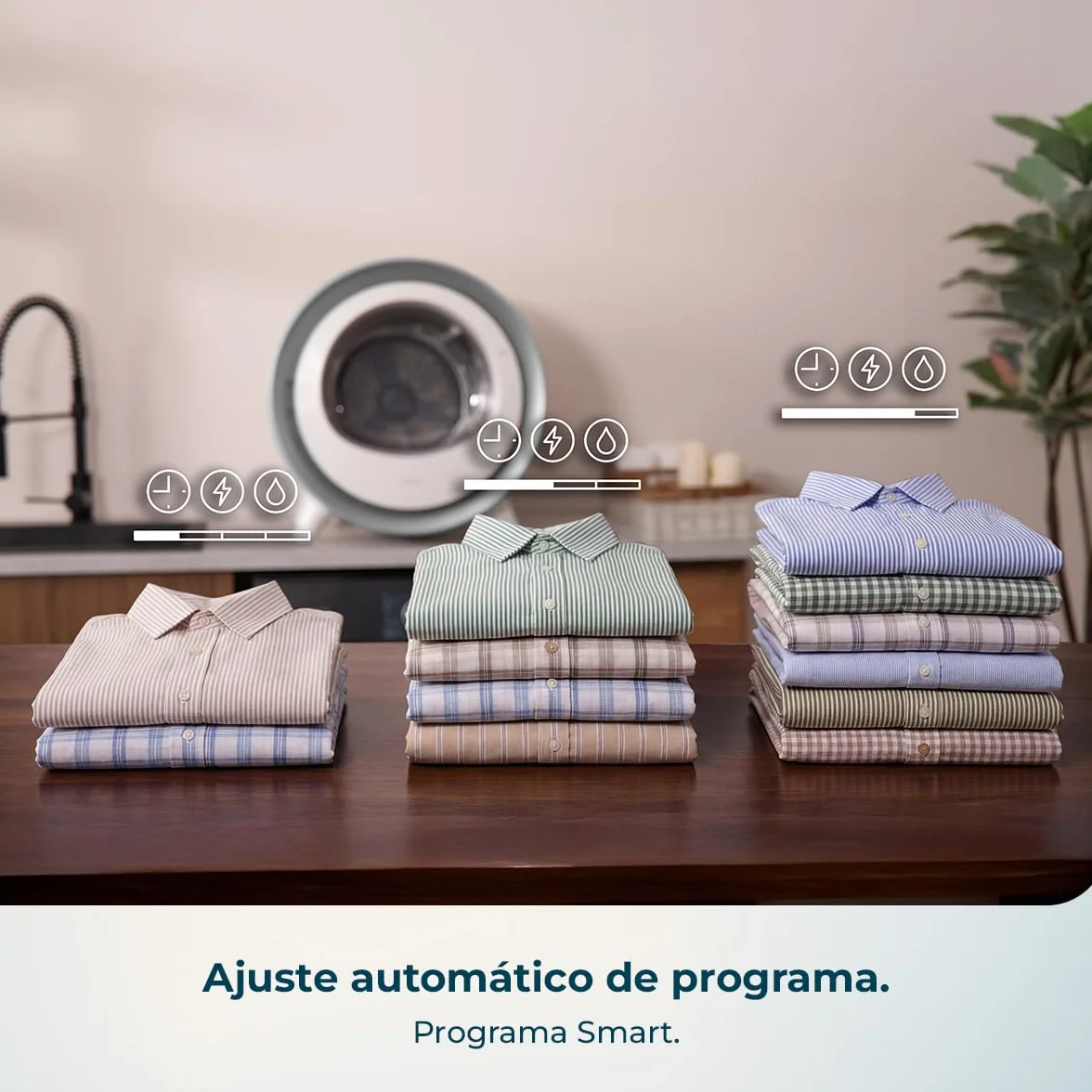 Cecotec Secadora Compacta Evacuación 3Kg Bolero DressCode Dry 3500V Gold. 8 Programas, Secado Automático Inteligente, Control Touch, Función UV Care, Tambor Inox, Antiarrugas, Blanco y Oro Cromado