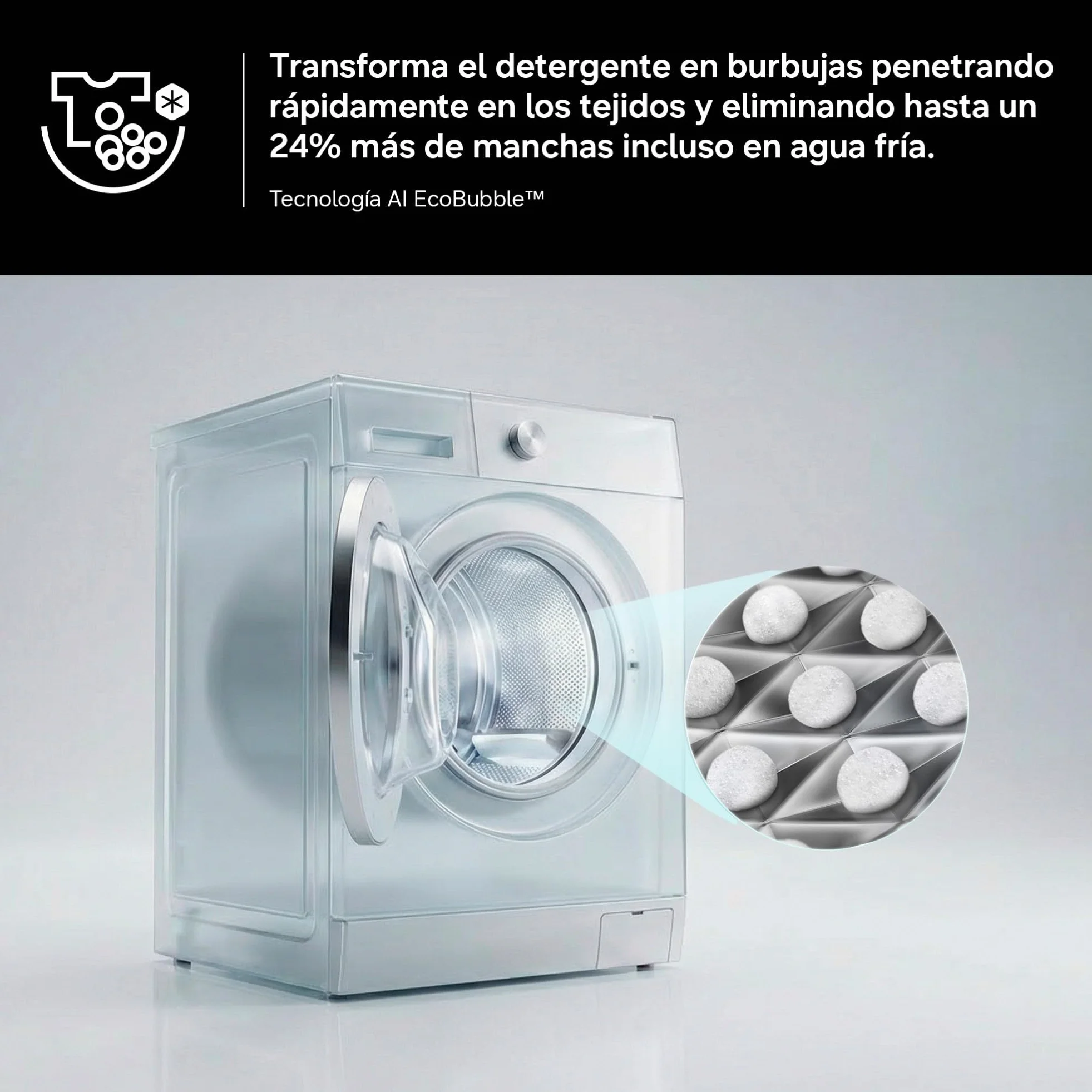 Samsung Lavasecadora AI 11kg/6kg AI EcoBubble Clase D/A Blanca WD11DG5B15BEEC