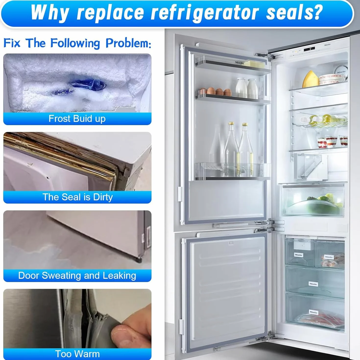 Sello Junta De Goma Puerta Magnética Refrigerador Nevera Congelador