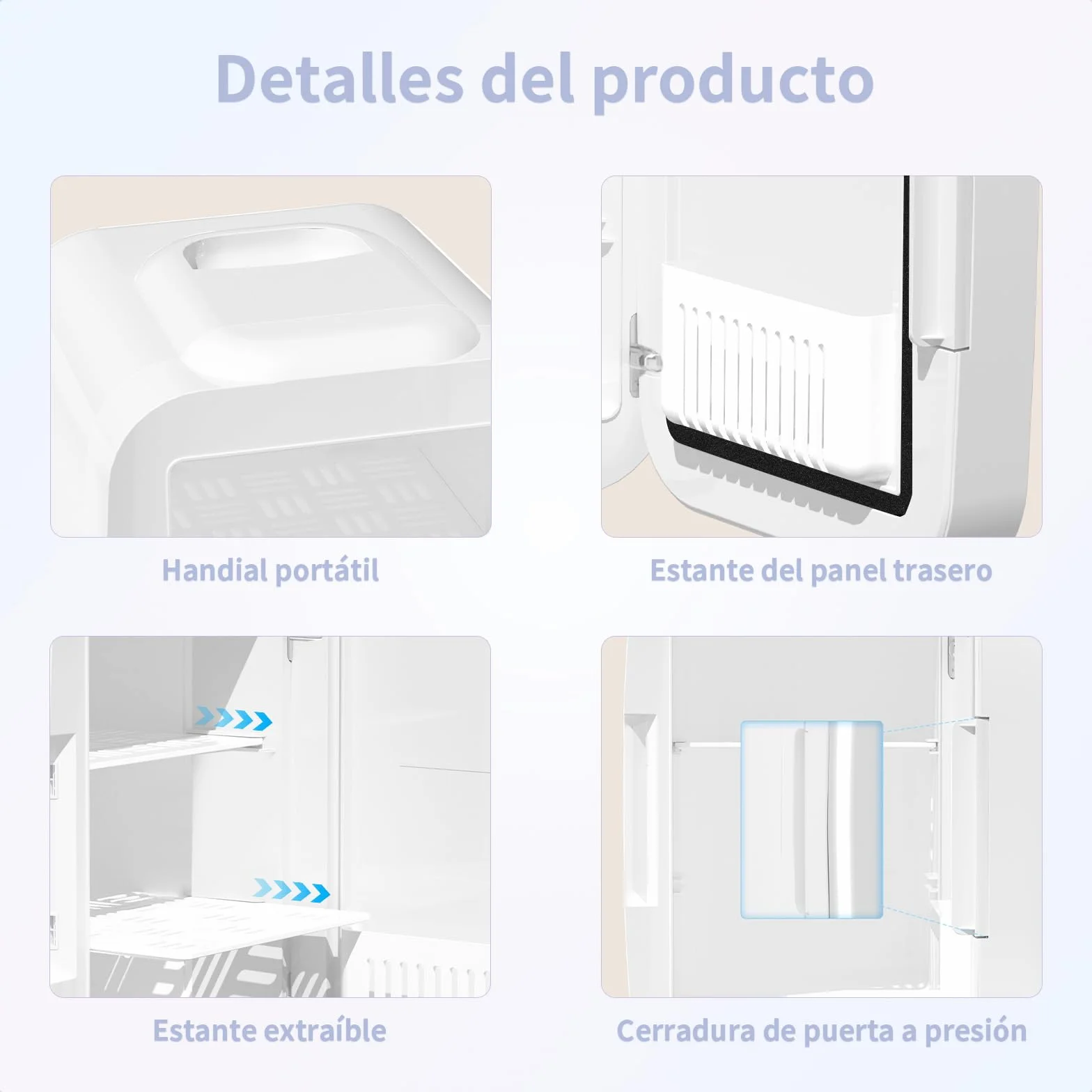 YASHE Mini Nevera para Dormitorio, Skincare Nevera con Espejo LED, Pequeña Nevera de 4L Portátil, Calentador y Enfriador Termoeléctrico 220V AC / 12V DC para Coche, Oficina, Dormitorio (blanca)