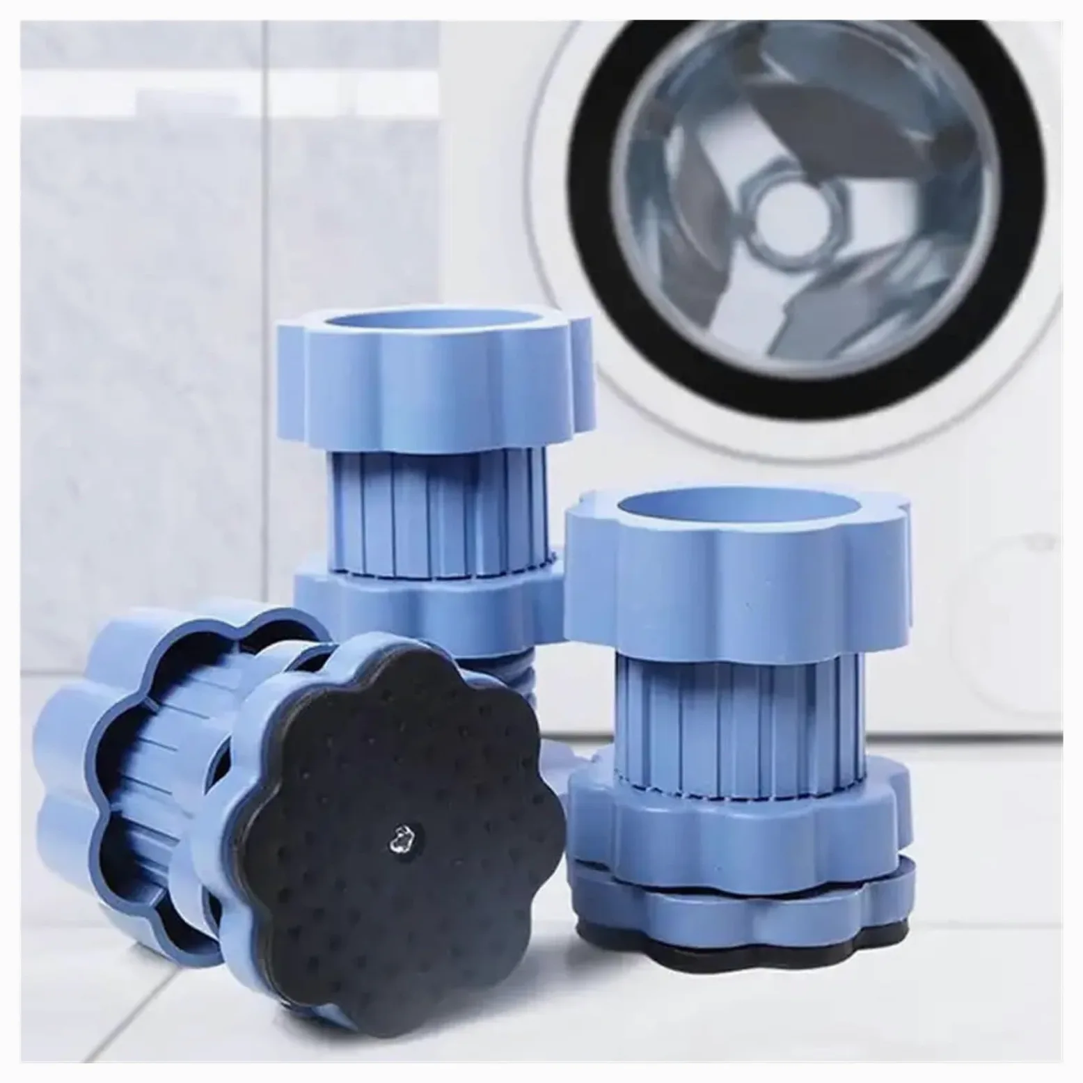 Almohadillas Universales For Los Pies De La Lavadora, Altura Ajustable, Base Antivibración For Refrigerador, Estabilizador De Pies Antideslizante Fijo, 4/8 Uds.(8 pcs)