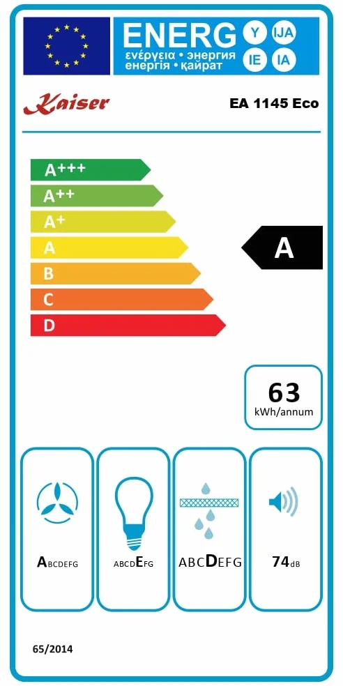 Kaiser EA 1145 Premium Line Campana de techo 110cm acero inoxidable 1250m³/h