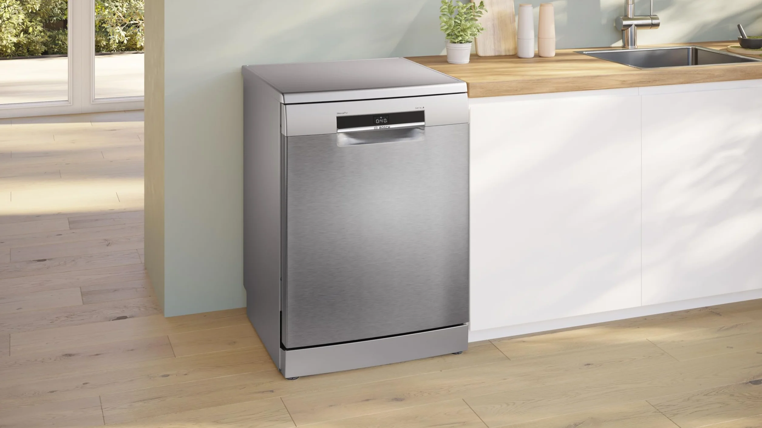 Bosch Serie 6 SMS6ECI15E Lavavajillas independiente 60 cm Home Connect Extra Clean zone acero