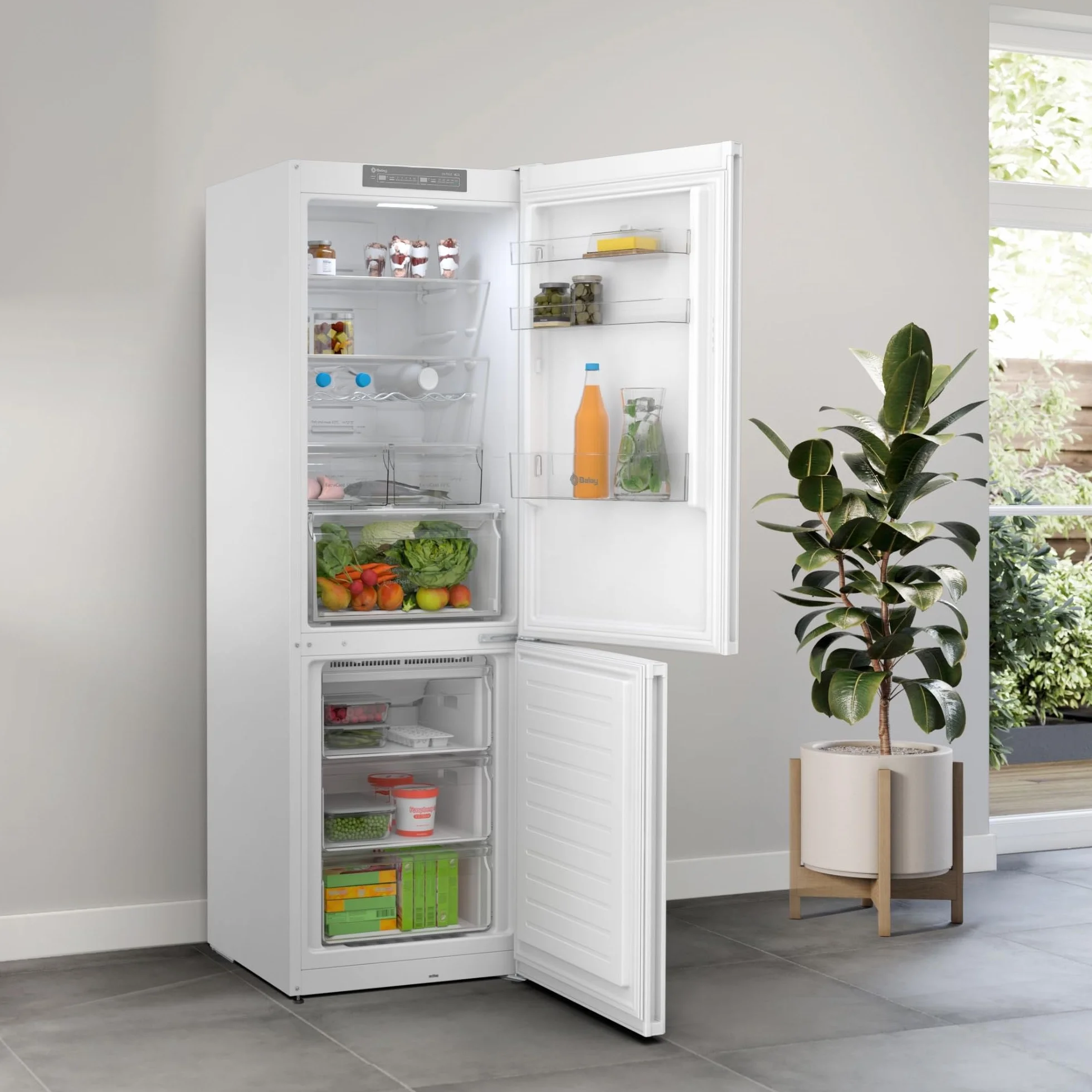 Balay - Frigorífico combinado, NoFrost, Cajón ExtraFresh y ExtraCold, Blanco, 3KFE553WI
