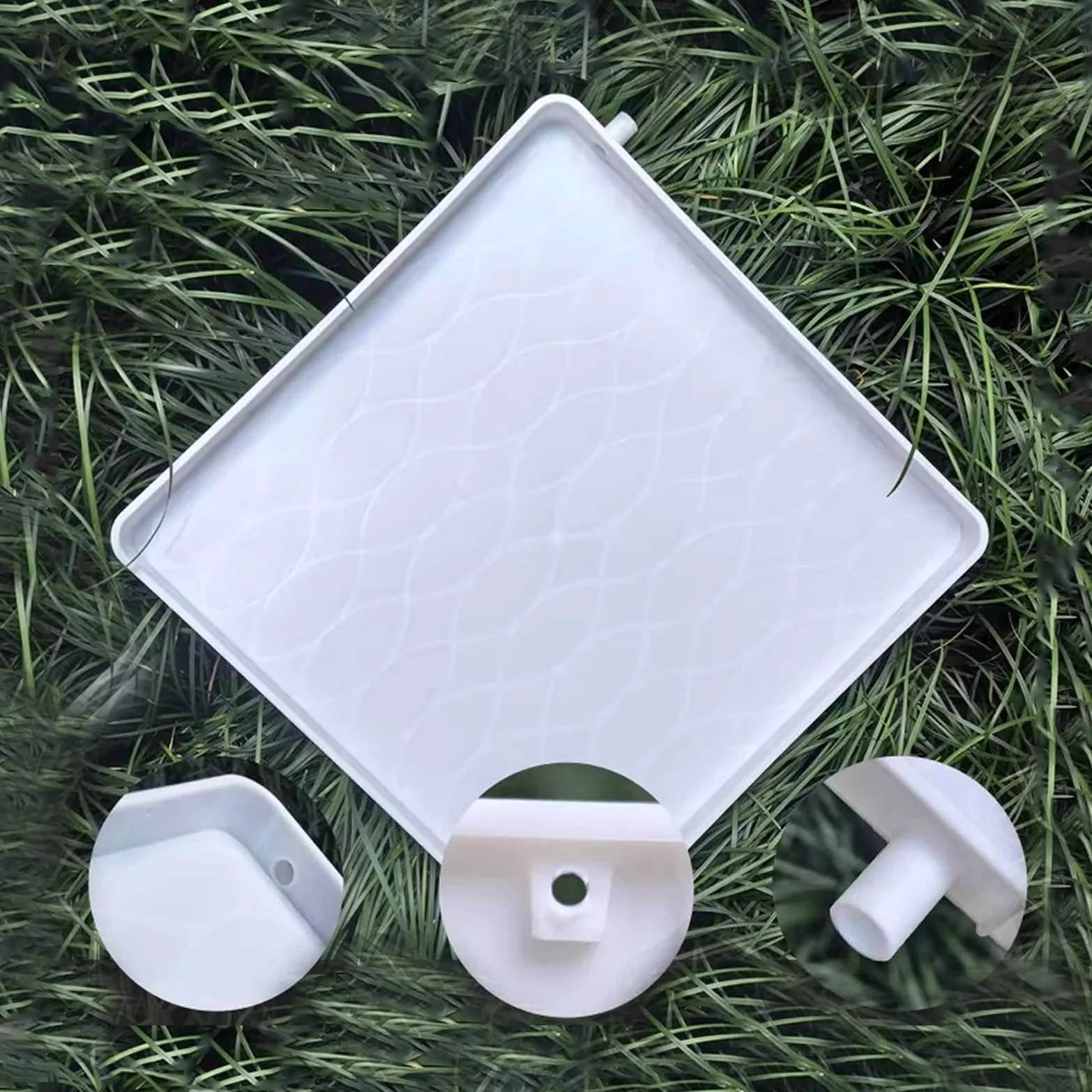 Bandeja de Goteo 40x40 cm con Manguera de Drenaje, PVC Grado Alimenticio Antifugas para Aire Acondicionado Mini Split, HVAC, Lavadora(500cm/16.4ft)