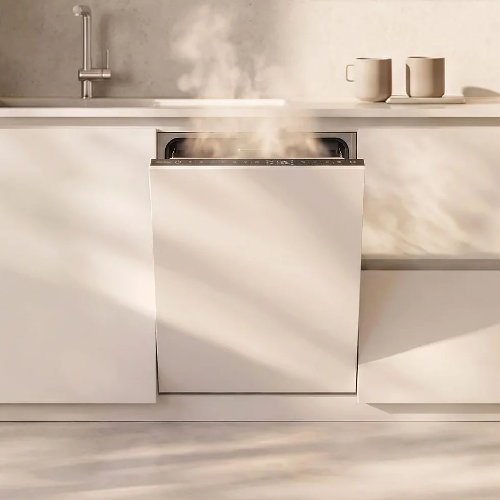 Cecotec Lavavajillas 45 cm Integrable Bolero Aguazero 45100 Full-BI Connected. 11 Cubiertos, 10 Programas, Inverter Plus Duo, Panel Táctil, WiFi, Smart Wash, O2Dry, Super Dry, FloorView Light