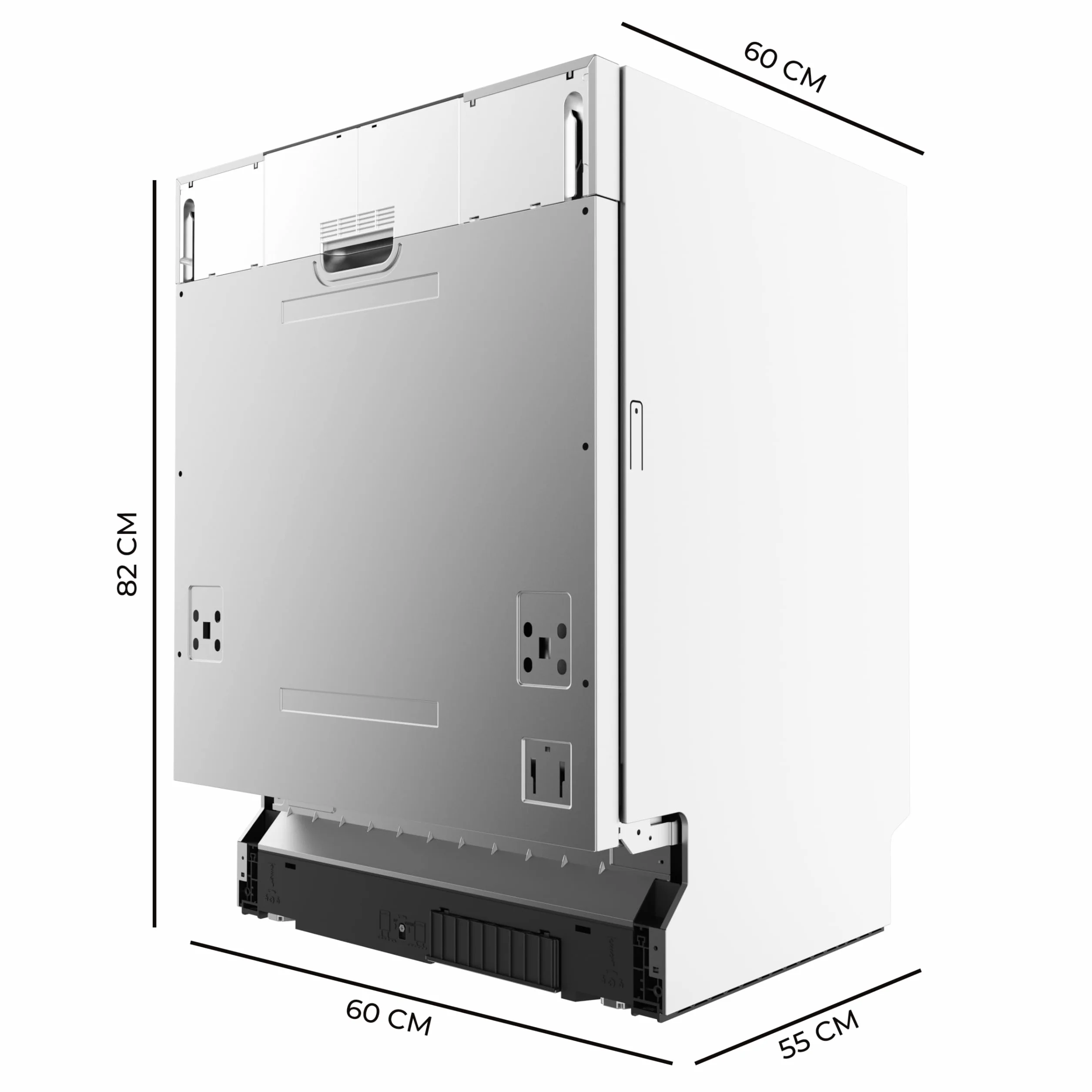 Cecotec Lavavajillas Integrable 60cm Bolero Aguazero 8001 Full BI B. 14 Cubiertos, 8 Programas, Motor Inverter Plus, 3º Bandeja, Control Táctil, O2 Dry, Filtro Antibacteriano