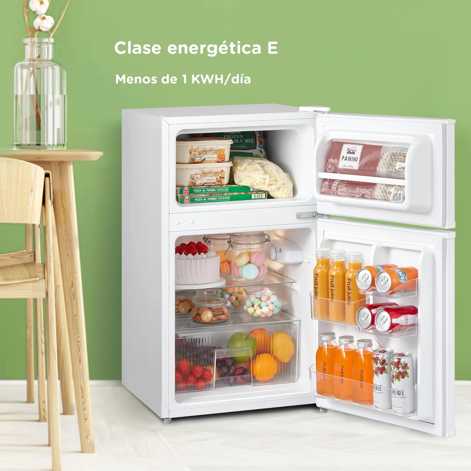 Comfee' RCT87WH2(E) Congelador de Encimera 87L Nevera Pequeña Blanca