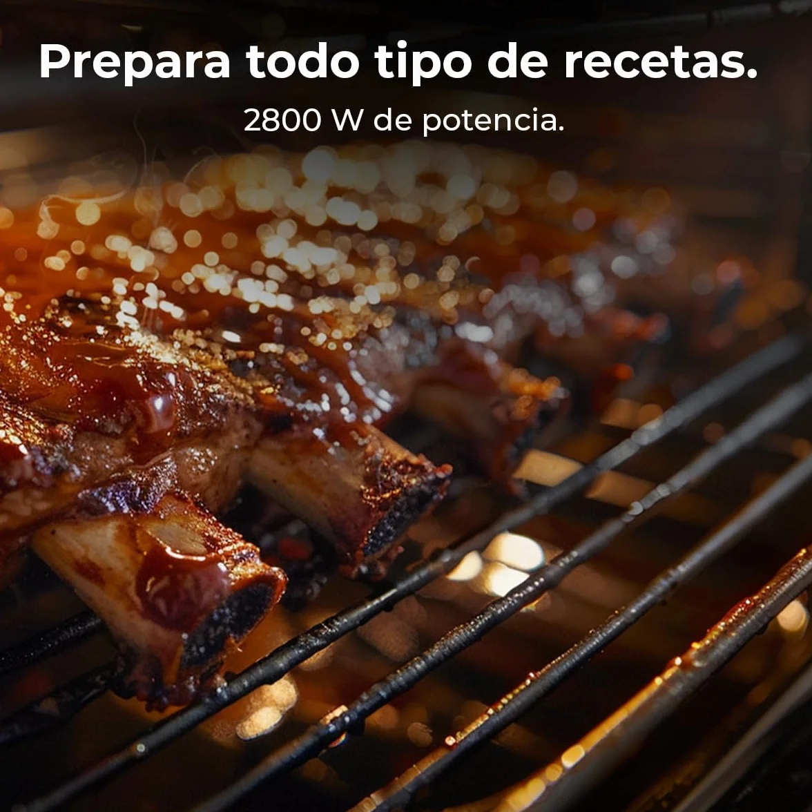 Cecotec Horno Integrable Multifunción 70L Bolero Hexa M236000 Inox Time. 2800W, 6 Funciones, Temporizador, Steam Base XXL, Steam Assist, Steam EasyClean, Cooling Fan, Modo Defrost, Eco, Convección