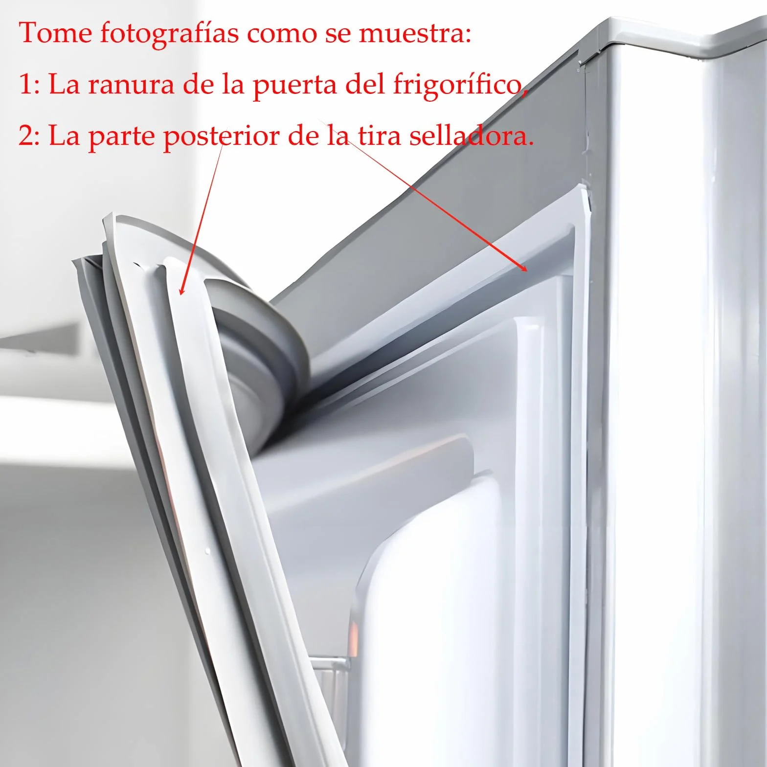 Junta de Goma con Junta de Goma para la Puerta del frigorífico o congelador, común a Todas Las Marcas y Perfectamente Personalizada