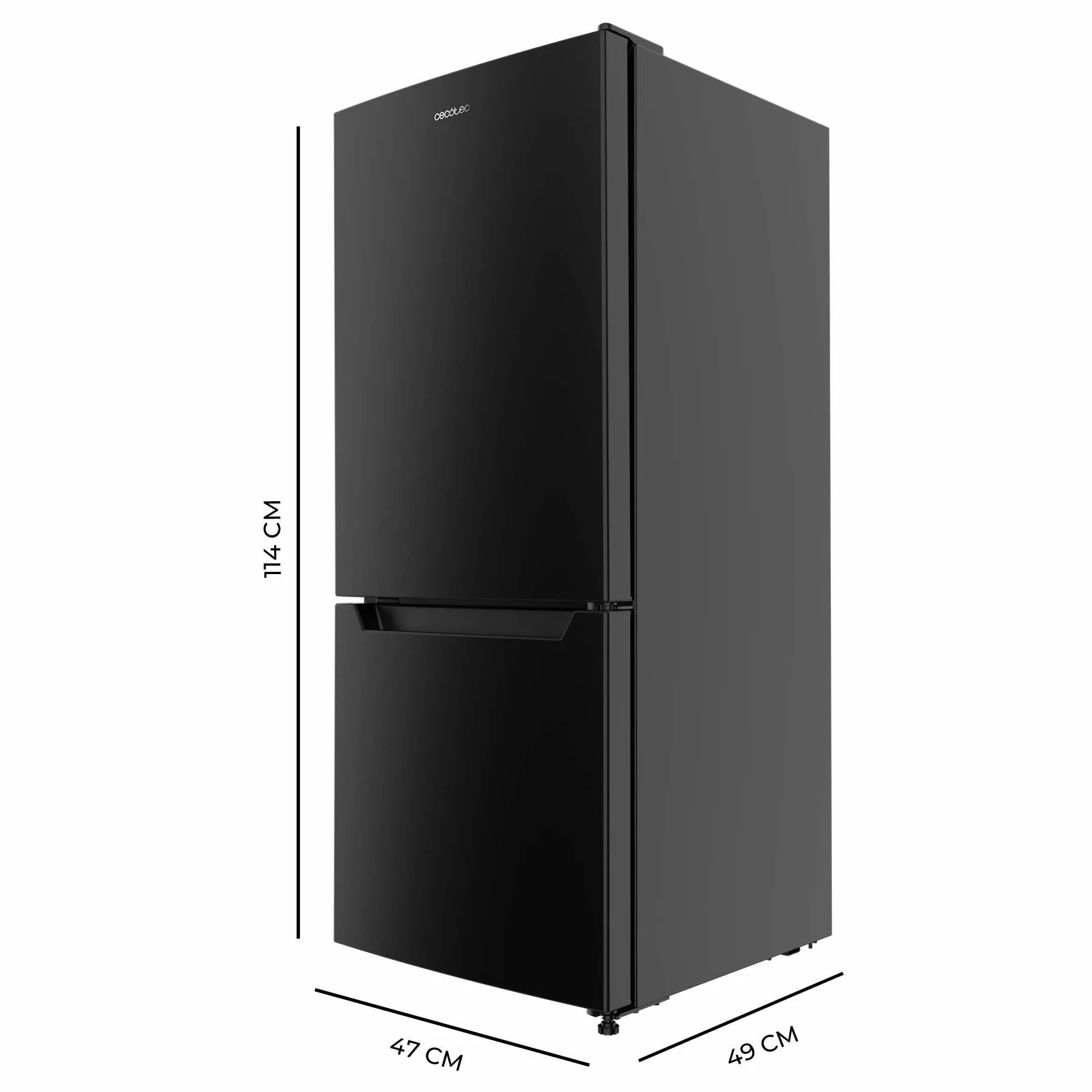 Cecotec Bolero CoolMarket Combi 117 DF Black E Frigorífico Combi No Frost 117L Defrost Clase E Fast Freezing