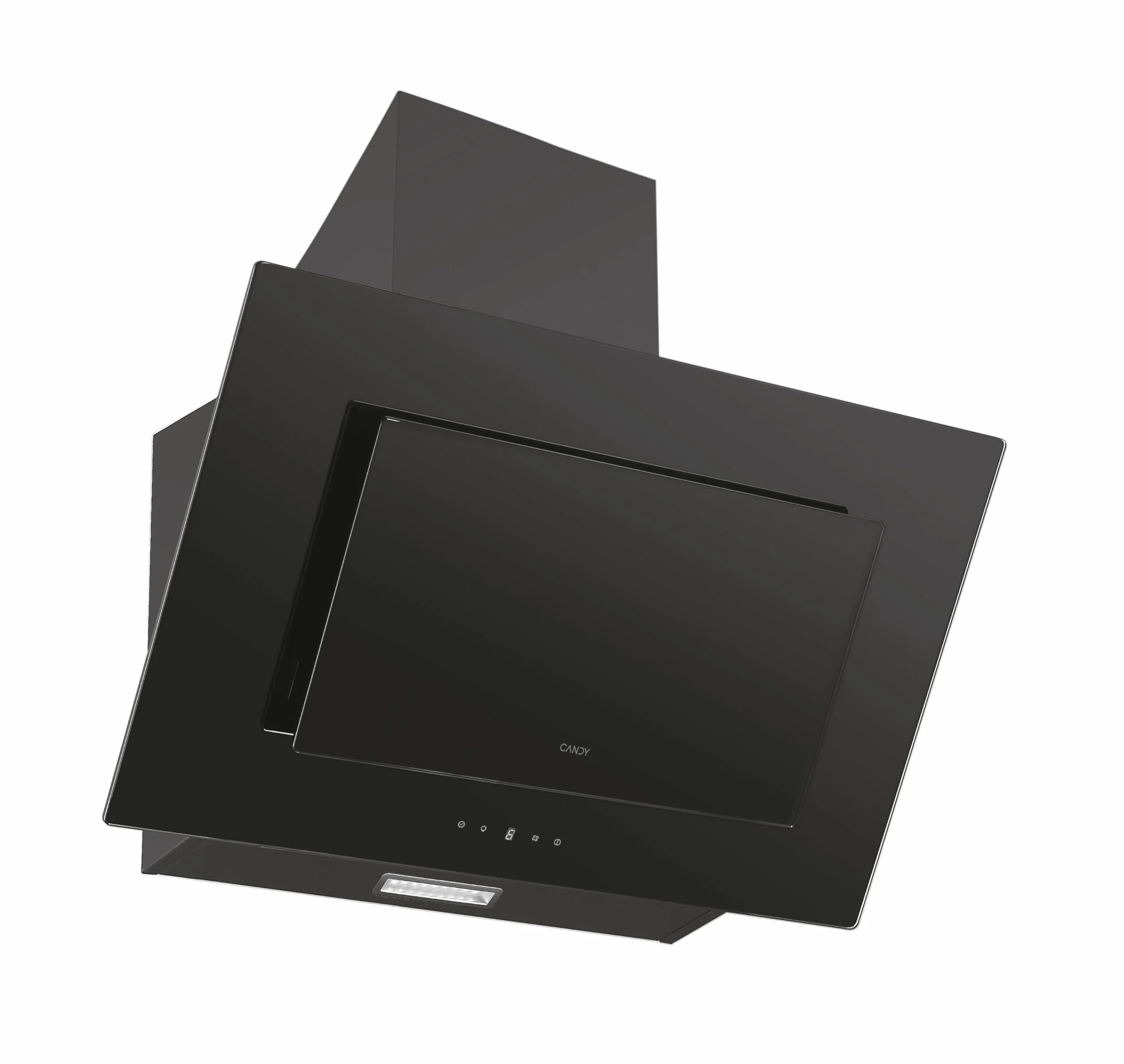 Candy CDG6BG, Campana Extractora Decorativa 60CM, 3 Niveles de Potencia, 65W, 303,2M3/H, Filtro de Carbono Opcional, Panel Aluminio Antigrasa, Iluminación LED, 63DB, Negro