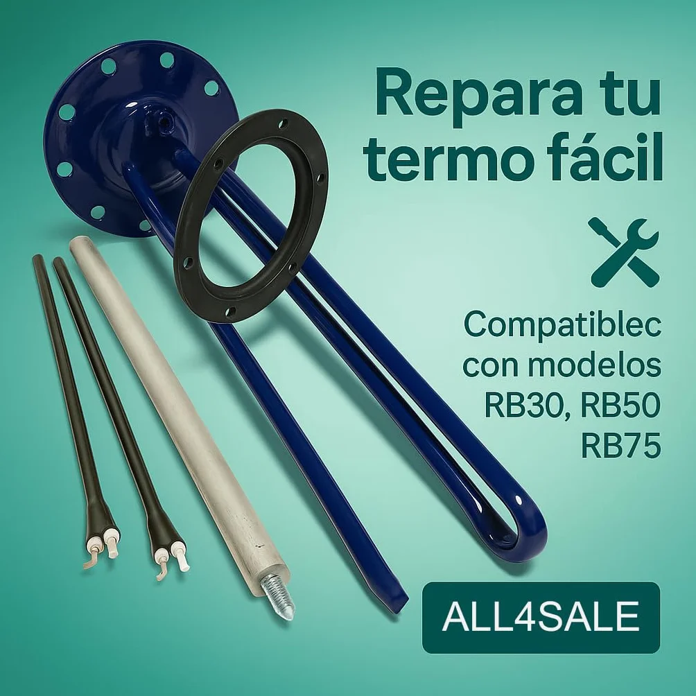 KIT Completo Portavainas FAGOR | Incluye 2 Resistencias 800W (1600W Total), Junta y Ánodo | Recambio de Reparación Esencial | Potencia y Protección Anticalcárea