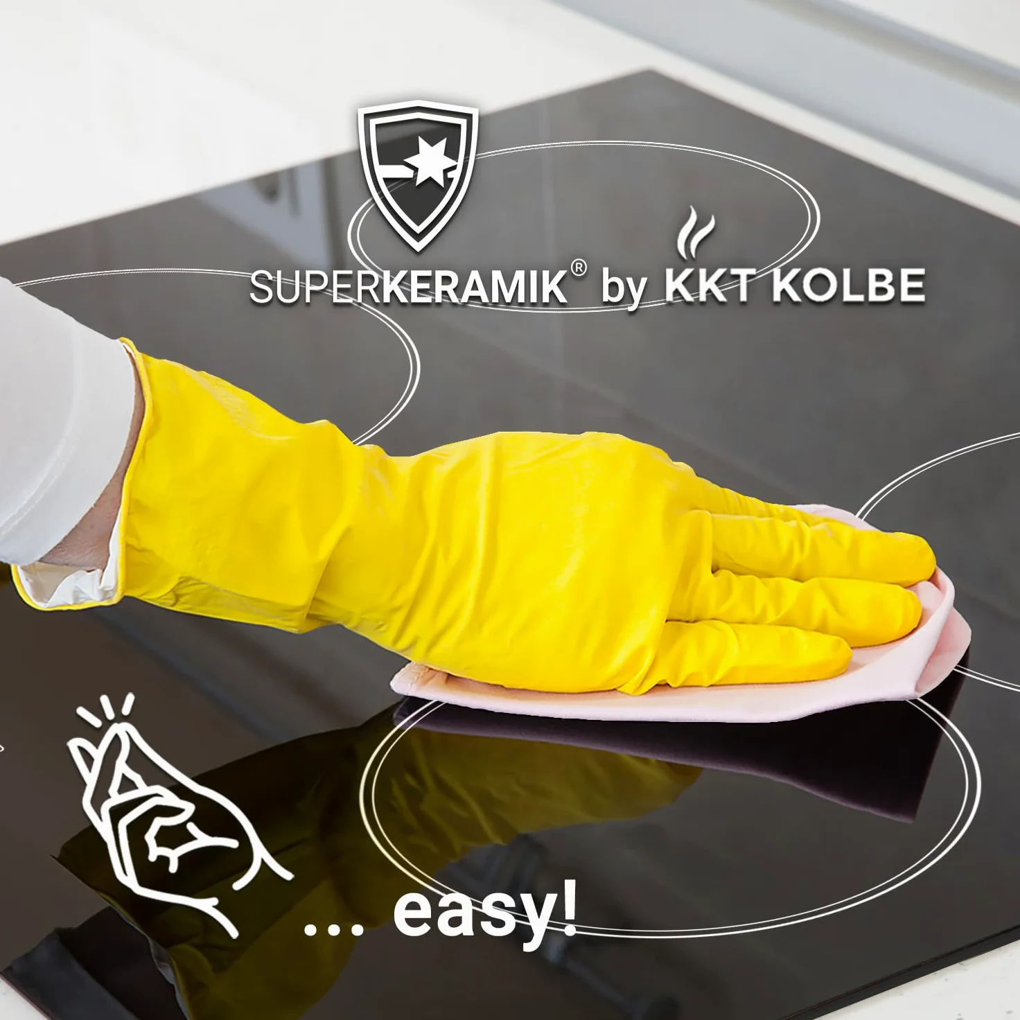 KKT KOLBE placa de cocina vitrocerámica independiente con espirales calefactoras 60 cm | 6 kW | 4 zonas | 9 niveles | sin marco | táctil | temporizador de apagado | seguro para niños | CH5900RL