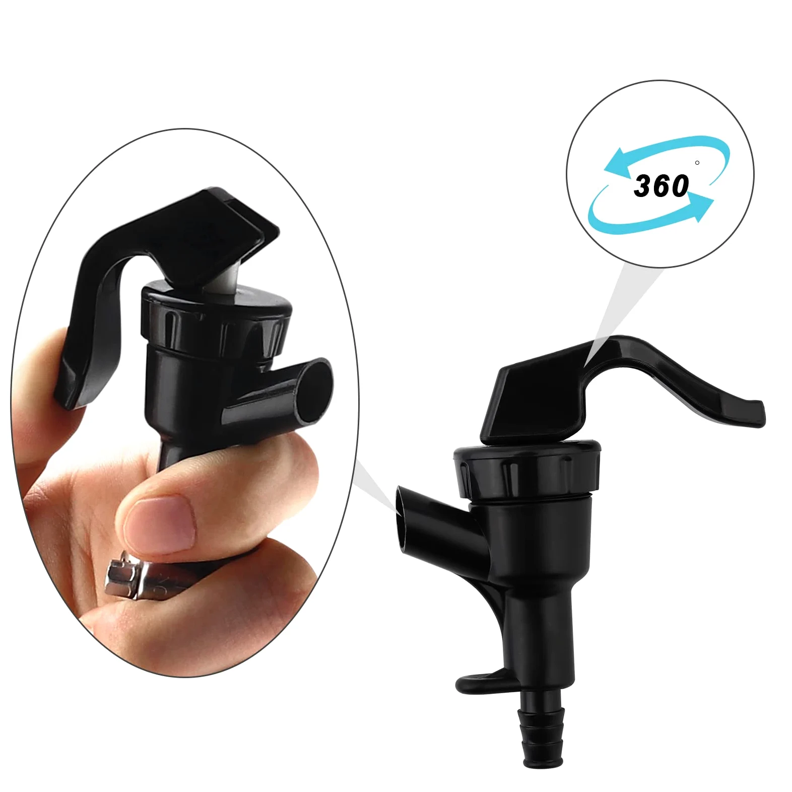 MRbrew 8 grifos de picnic, grifo de picnic, grifo de fiesta de barril de plástico para dispensar cerveza de barril para cerveza casera Cornelius Keg llave dispensador de línea de bloqueo de bola llave
