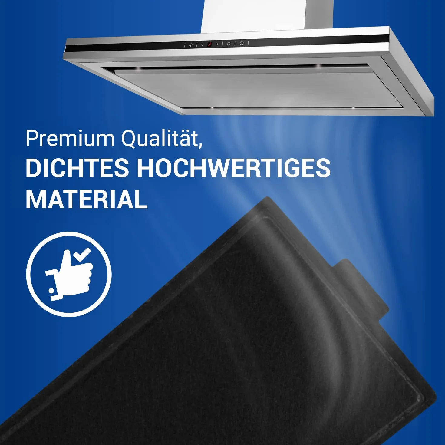 Juego de 4 filtros de carbón activo para campana extractora, recortables y filtro de repuesto para Miele 9231860 DKF 19 para campana extractora