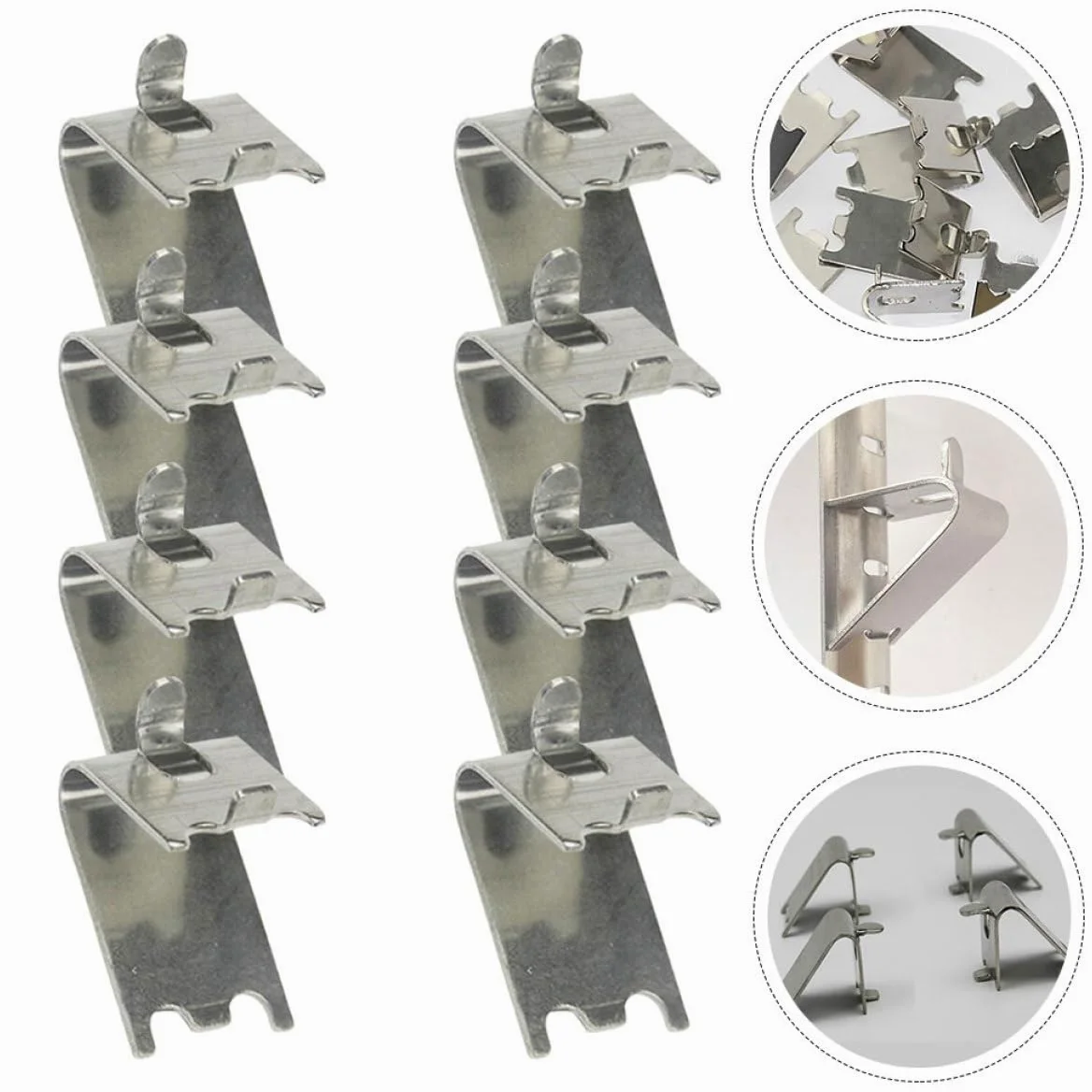 KeuLen Clips for Estante de refrigerador en Forma Z Acero Inoxidable, Soportes for congelador for estanterías Metal y Madera, Uso doméstico Cocina, 25 uds