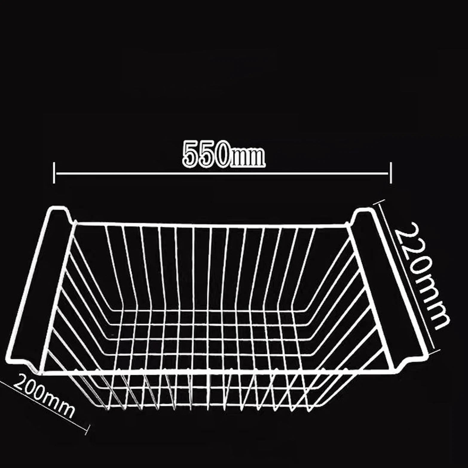 Canastas organizadoras de congelador para el pecho, contenedores de almacenamiento de alambre de acero al carbono resistentes, extraíbles y duraderas, a prueba de óxido para congelador profundo