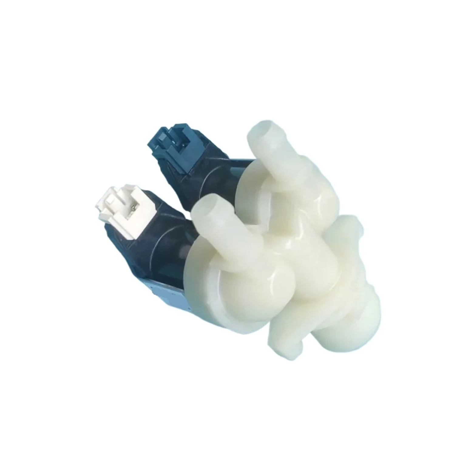 1 pieza de repuesto válvula solenoide de 2 imanes válvula de entrada de lavadora de tambor 1 vía de entrada y 2 vías de salida, Compatible con JINLING, Compatible con MEILING,