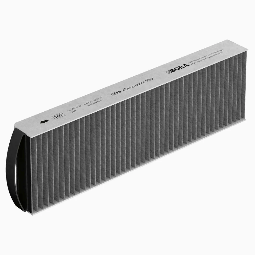 BORA GFES - Filtro de carbón activo original para campana extractora BORA Pure & Easy, accesorio de repuesto, filtro de recirculación, reducción de olores, reemplazo del filtro sin herramientas, vida