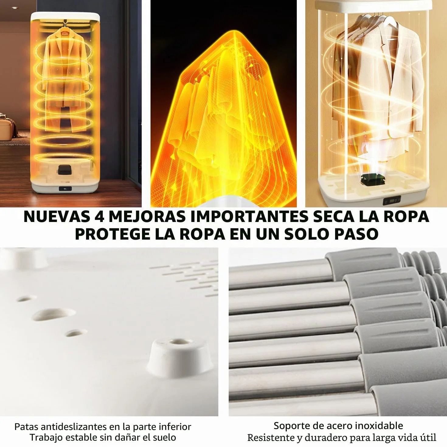Máquina Automática para Planchar y Doblar, Planchadora Y Dobladora Automática, Temporizador Inteligente Secado De Ropa con Control Remoto, Secadora (220 V) 3 en 1 para Ropa